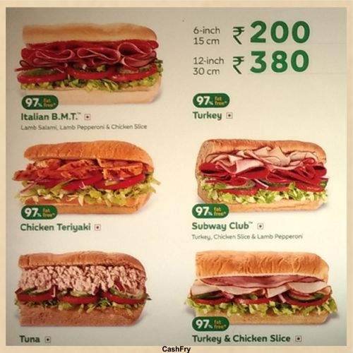 Subway Menu-4