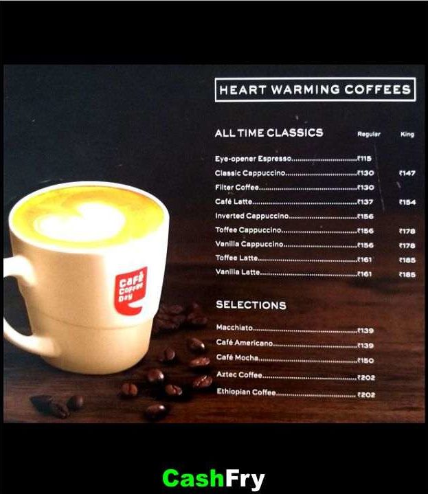 CCD Menu with Price Pune