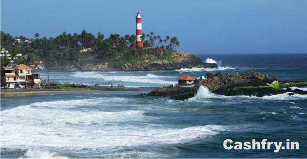 Places to visit in Kovalam Lighthouse Beach